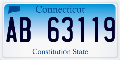 CT license plate AB63119