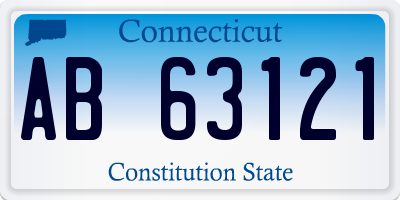 CT license plate AB63121