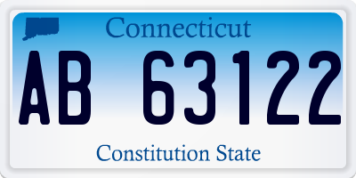 CT license plate AB63122