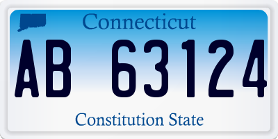 CT license plate AB63124