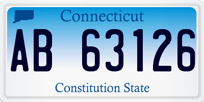 CT license plate AB63126