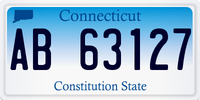 CT license plate AB63127