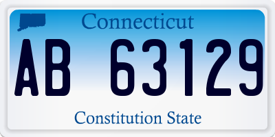 CT license plate AB63129