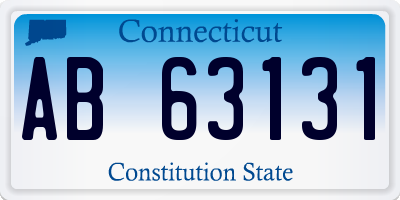 CT license plate AB63131