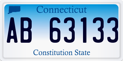 CT license plate AB63133