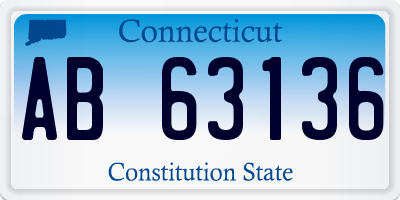 CT license plate AB63136