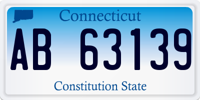 CT license plate AB63139