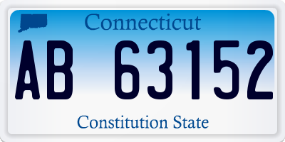 CT license plate AB63152