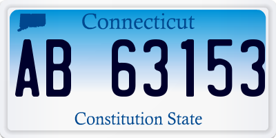 CT license plate AB63153