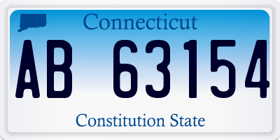 CT license plate AB63154