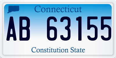 CT license plate AB63155