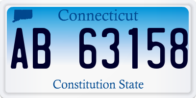 CT license plate AB63158