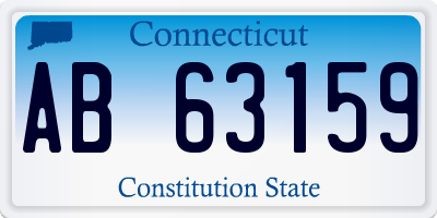 CT license plate AB63159