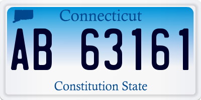 CT license plate AB63161