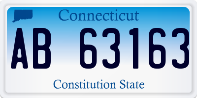 CT license plate AB63163