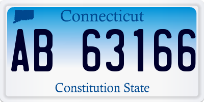 CT license plate AB63166