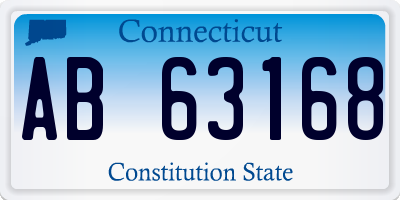 CT license plate AB63168