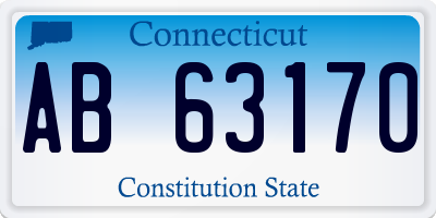 CT license plate AB63170