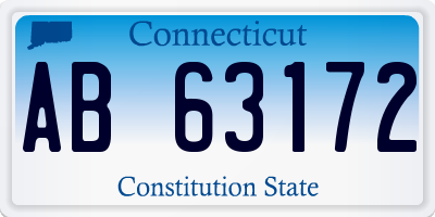 CT license plate AB63172