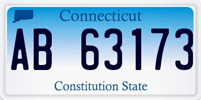 CT license plate AB63173