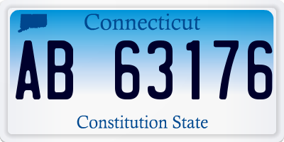 CT license plate AB63176