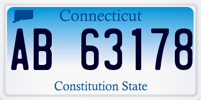 CT license plate AB63178