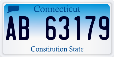 CT license plate AB63179