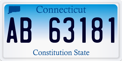 CT license plate AB63181