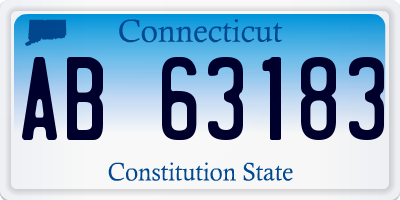 CT license plate AB63183