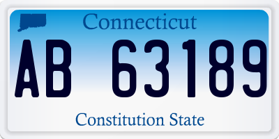 CT license plate AB63189