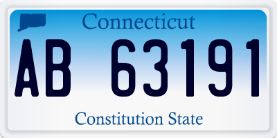 CT license plate AB63191