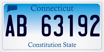 CT license plate AB63192