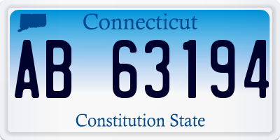 CT license plate AB63194