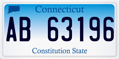 CT license plate AB63196