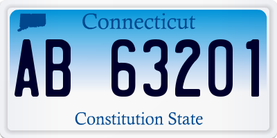 CT license plate AB63201