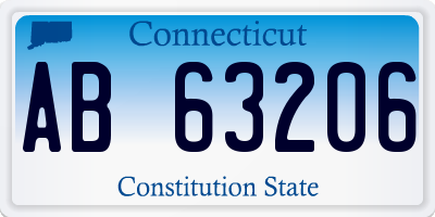 CT license plate AB63206