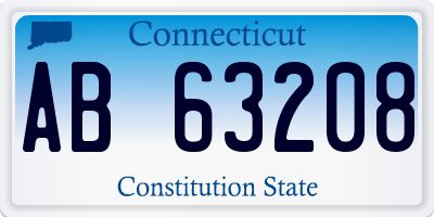 CT license plate AB63208