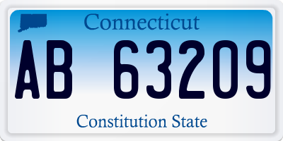 CT license plate AB63209