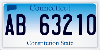 CT license plate AB63210