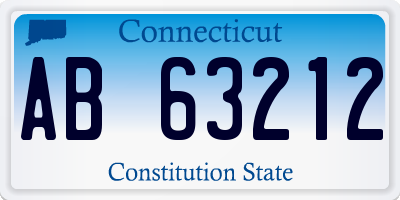 CT license plate AB63212