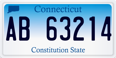 CT license plate AB63214