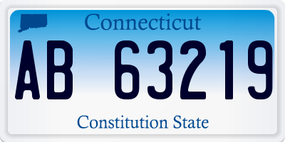 CT license plate AB63219