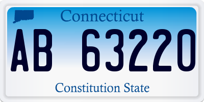 CT license plate AB63220