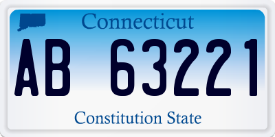 CT license plate AB63221