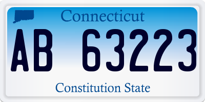 CT license plate AB63223