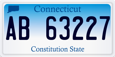 CT license plate AB63227