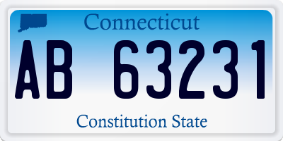 CT license plate AB63231