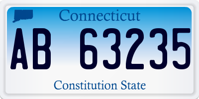 CT license plate AB63235