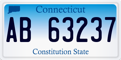 CT license plate AB63237