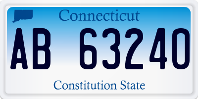 CT license plate AB63240